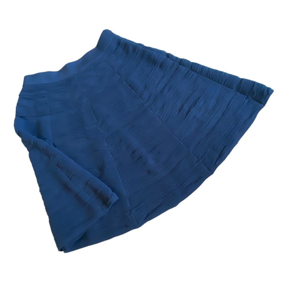 Reiss Carly Dark Blue (Night Navy) Fit and Flare Retro Knit Skirt Womens Sz 6